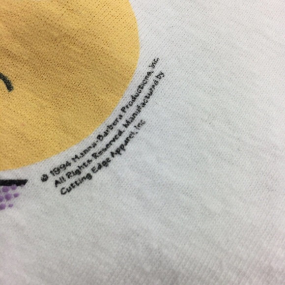 Vintage 1994 Flinstone Pebbles BamBam Single Stitch T-Shirt XL Youth White Kids - Picture 3 of 8